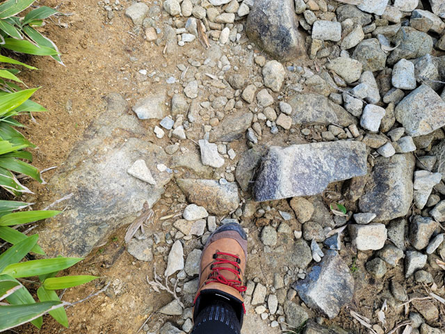 頂上が近づくと石がゴロゴロしているのでトレッキングシューズのほうが歩きやすい